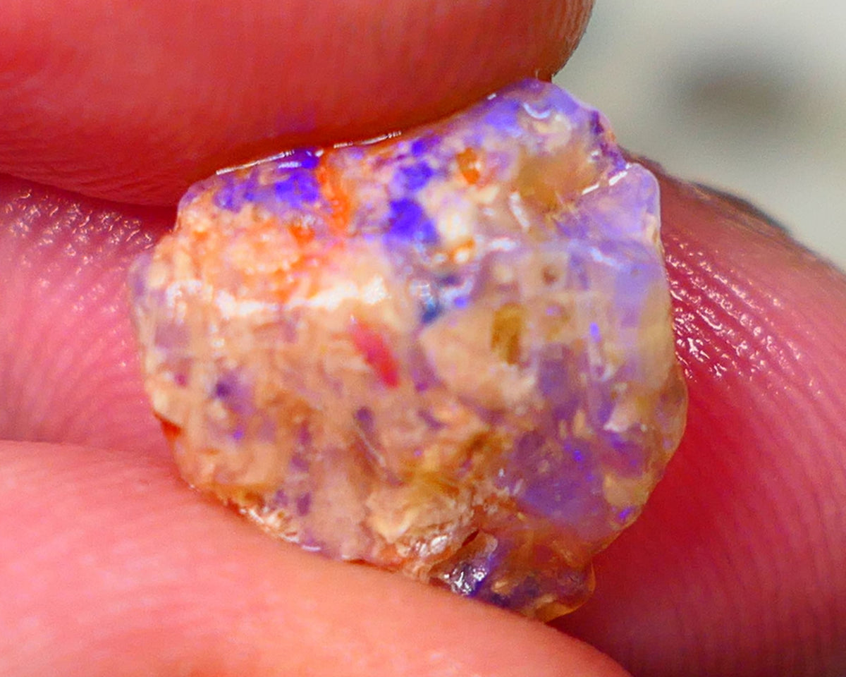 Lightning Ridge Untouched Crystal knobby opal rough 4.75cts Blues to explore sold as gamble 13x13x6mm GMB-049