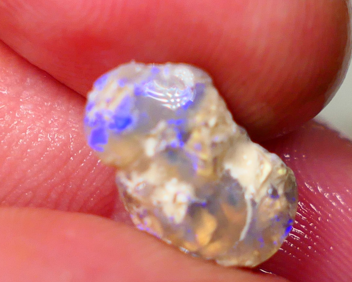 Lightning Ridge Crystal knobby opal formation 3.10cts Gamble Blues fires to carve/collect 13xx6mm GMB-032