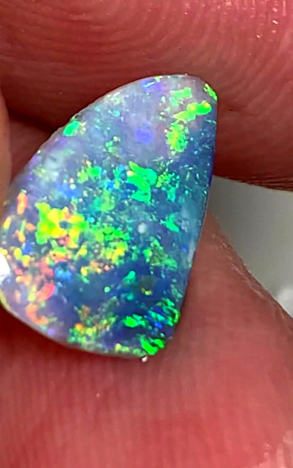 Australian Opal Rub Rough Preform  Gem Grade Dark Crystal  Rub / Preform 1.75cts Jewellery Grade Lots of Lovely Vibrant & bright Multifires 14x8x1mm WAC02