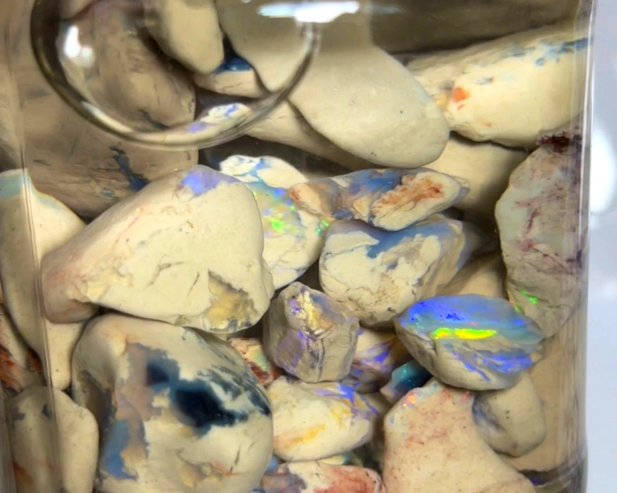 Lightning Ridge Rough Opal Parcel 525cts rough formations colour/Multicolours & bars 25x20x16mm to 10x8x4mm 1016