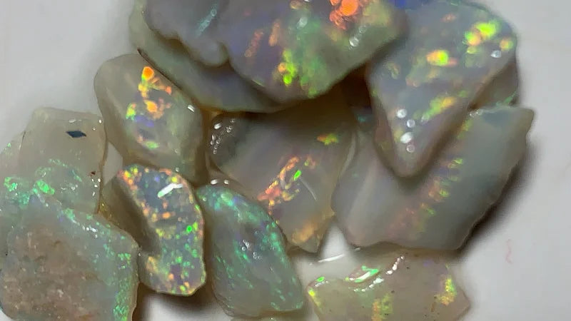 Lightning Ridge Rough Opal Parcel 21.5cts Cutters Candy select Material Gem Grade Bright Vivid Multifires & Stunning bars 14x13x2mm to 7x6x2mm WSX18