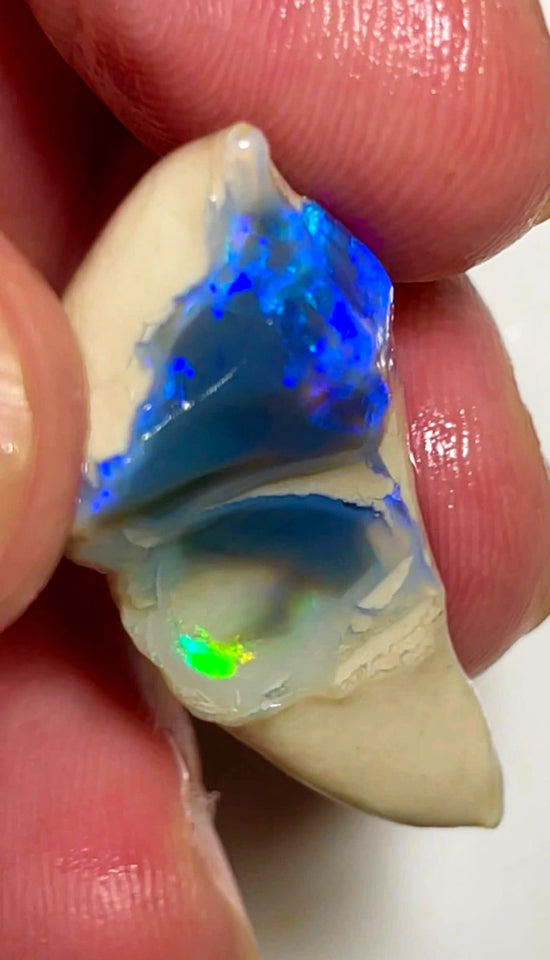 Lightning Ridge Rough / Rub Dark Crystal Knobby opal Miners Bench® 24cts Nice  Multifires 35x15x8mm WAC49