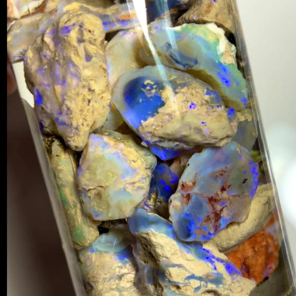 Lightning Ridge Rough Opal Parcel 330cts rough Knobby & Seam formations colour/Multicolours & bars 22x20x15 to 15x10x3mm WAE61