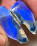 Lightning Ridge Rough Dark Seam split pair 47cts  Big Size Bright gorgeous Blue fires  30x18x11 & 24x16x11 mm NEW07