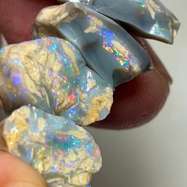 Knobby Rough opal from Lightning Ridge Australia 23cts total weight size range of 14x12x6 to 13x9x8 mm Nice fires OH1849