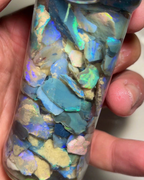 Lightning Ridge knobby & Seam opal rough 240cts Lots Bright colours & Multicolours to gamble 18x16x10 to 12x9x3mm NSW101 (jar not included)